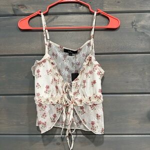 Women’s Sheer Floral Tank Top